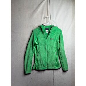 Patagonia R3 Hi-Loft Hoody Womens Medium Green Full Zip Fleece Jacket 25707 FA13